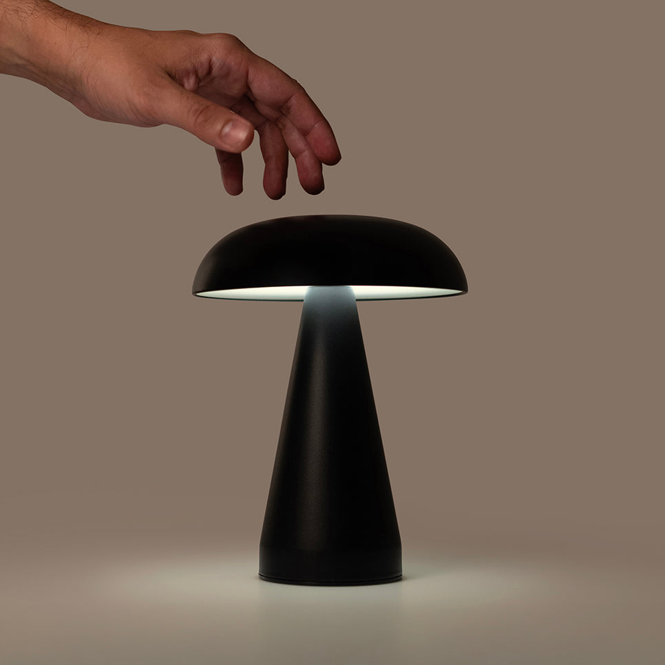 DÚO MUSHROOM T-LAMP SILVER & BLACK