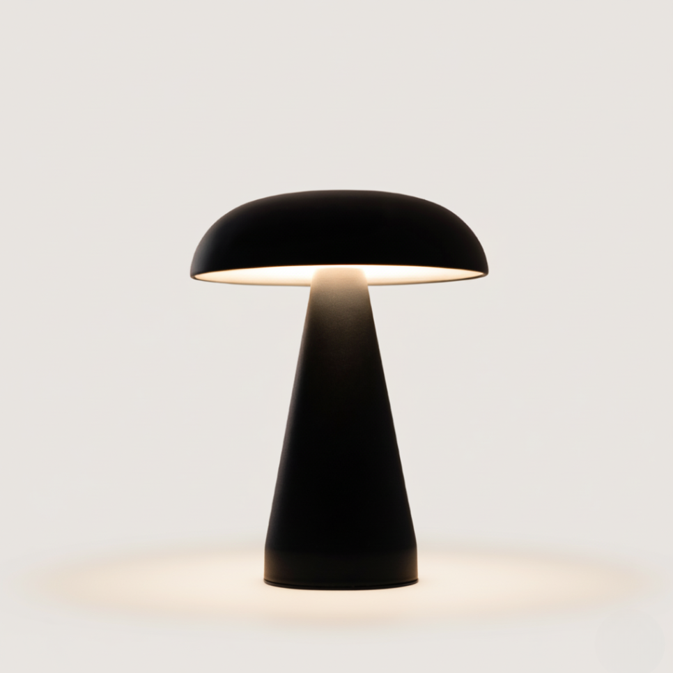 DÚO MUSHROOM T-LAMP SILVER & BLACK