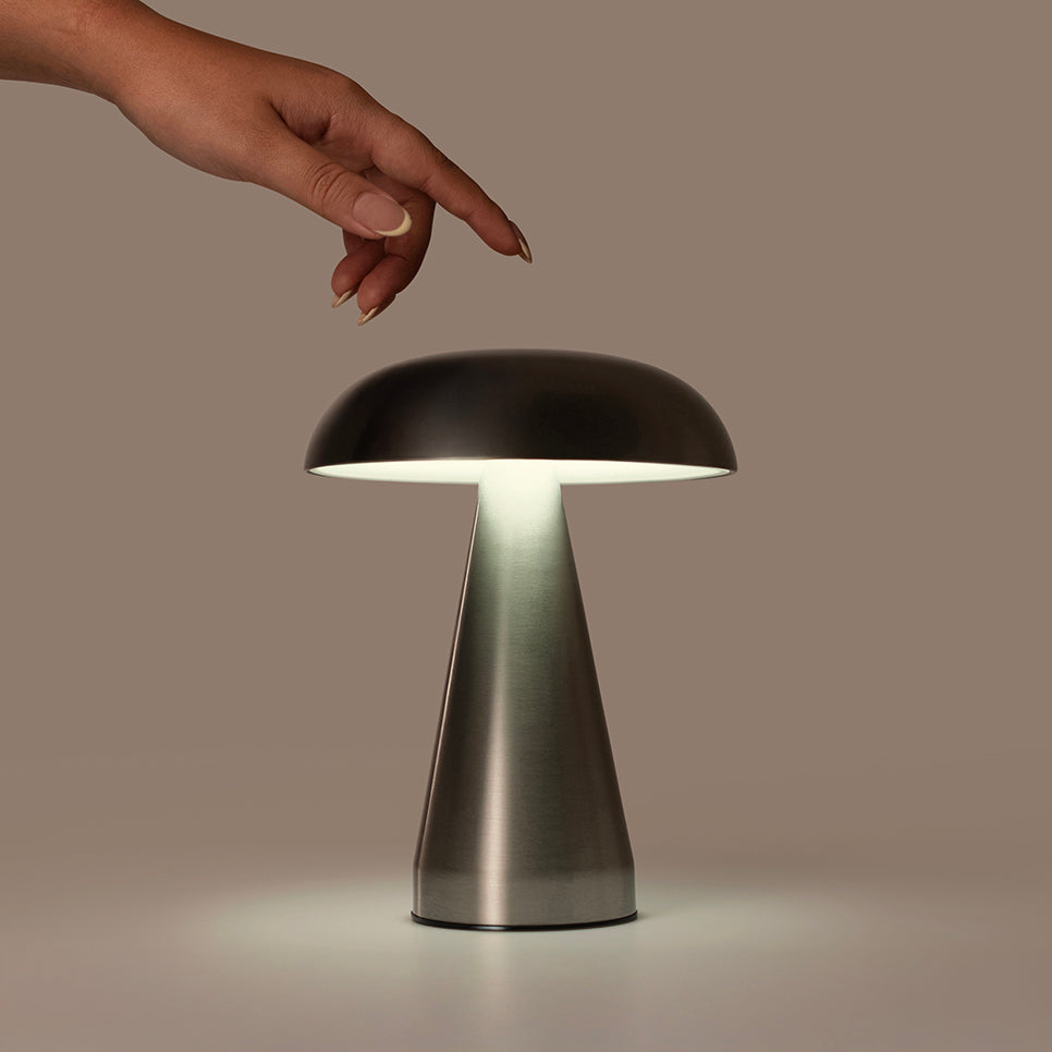 MUSHROOM T-LAMP SILVER