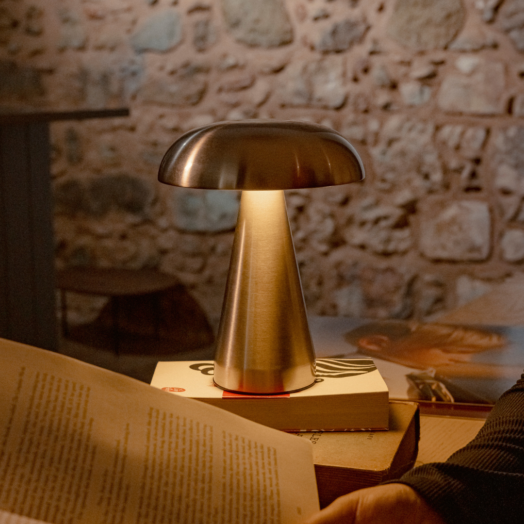 MUSHROOM T-LAMP SILVER